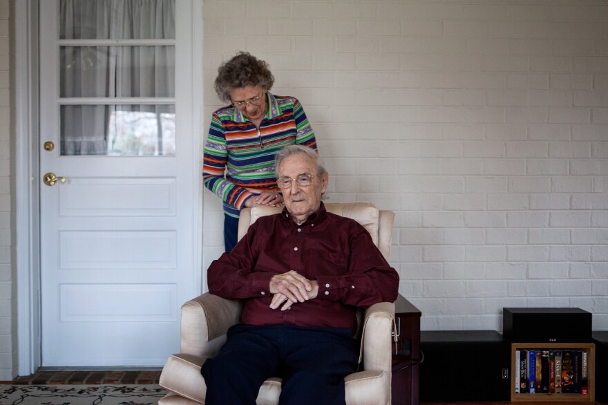 Cavell and his wife, Hilda Cavell, at their home in January 2015.