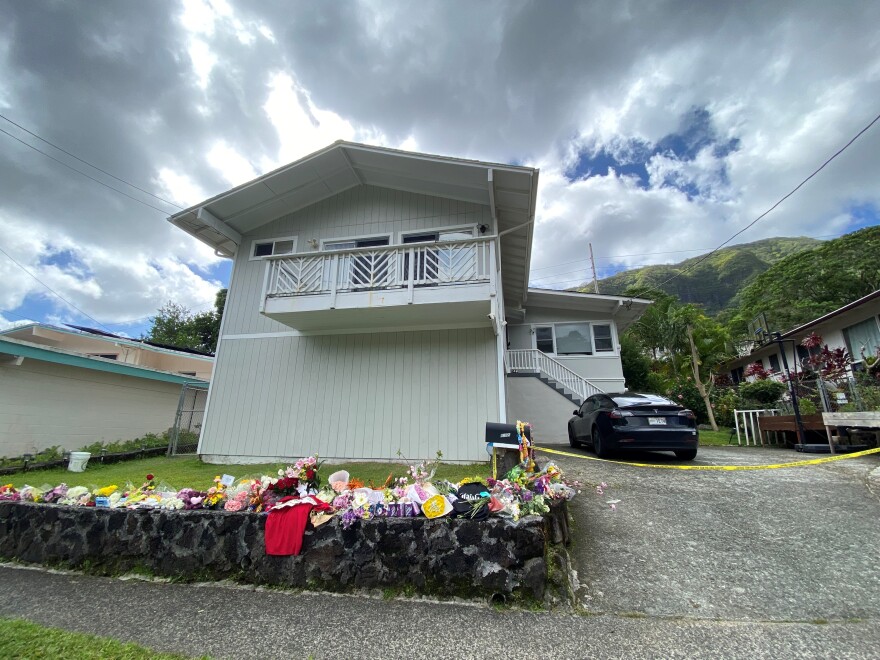 A photo of the Mānoa home where police say Paris Oda fatally stabbed his wife, their three children and then himself on March 10, 2024.