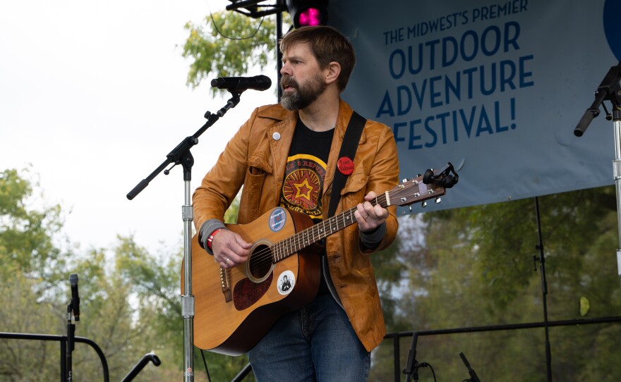 Joel David Weir performs at Wagner Subaru Outdoor Experience on Saturday, October 7, 2023 in Dayton, Ohio. (Ruthie Herman for WYSO)