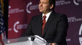 Florida Gov. Ron DeSantis' flight that took 50 migrants to Martha's Vineyard, Mass., is being investigated by the Bexar County Sheriff's Office in Texas. The migrants were flown from Texas to Florida and then on to Martha's Vineyard. Here, DeSantis speaks at a rally on Aug. 19 in Pittsburgh.