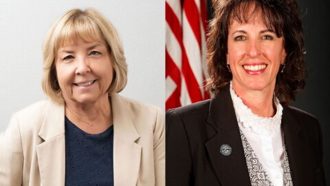 Montrose City Clerk Lisa DelPiccolo (left) , and Montrose County Clerk Tressa Guynes (right)
