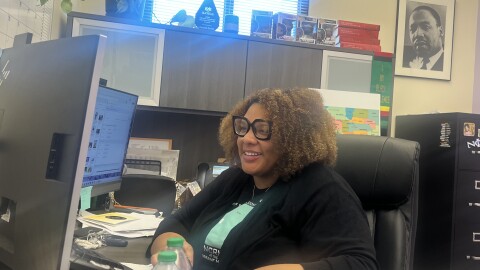 New Mexico Martin Luther King Jr. State Commission Executive Director Dannelle Kervin in her office in Albuquerque.