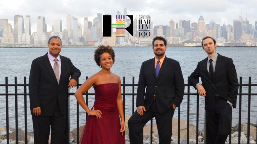 Harlem Quartet members standing by river