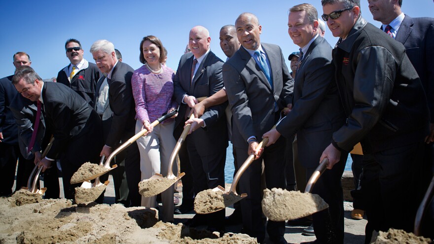 Massachusetts Gov. Deval Patrick joined state officials, clean energy advocates and union representatives to break ground for the New Bedford Marine Commerce Terminal.