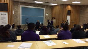 The students were given scenarios to act out, such as a traffic stop, and discussed both the right and wrong ways to approach those types of situations.