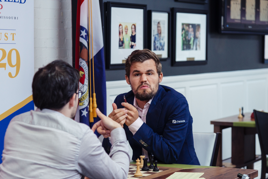 World champion and grandmaster Magnus Carlsen playing in the 2019 Sinquefield Cup.