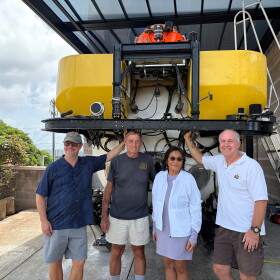 From left to right: Max Cremer, Terry Kerby, HPR's Catherine Cruz and Steve Price. 
