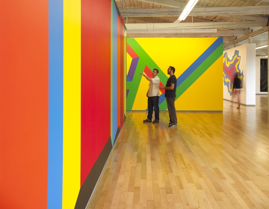 <em>Sol LeWitt: A Wall Drawing Retrospective</em> includes 105 of LeWitt's large-scale works. It will be on-view at MASS MoCA until 2033.