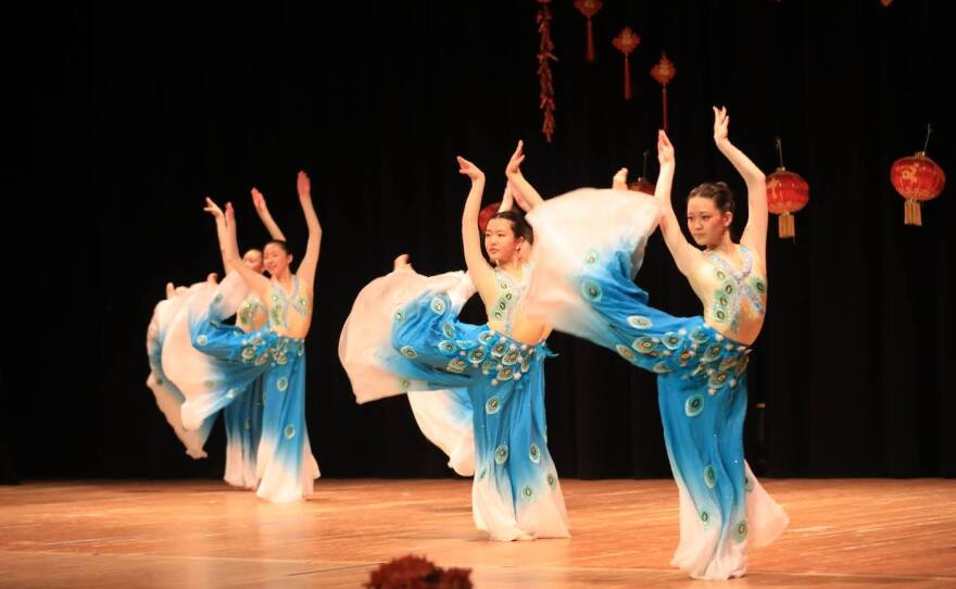 Dancers perform in celebration of Lunar New Year.
