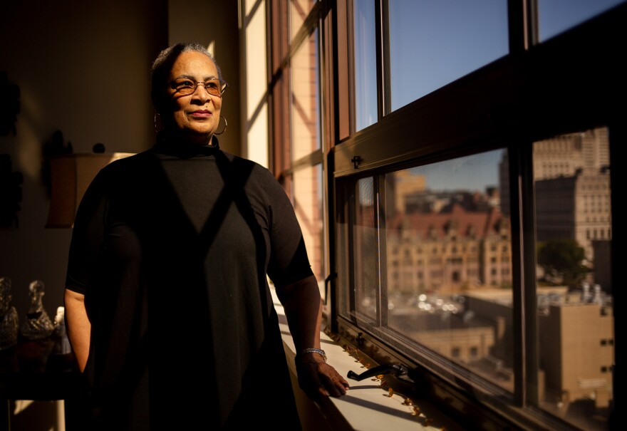 Vivian Gibson, the author of “The Last Children of Mill Creek,” at her home in downtown St. Louis, can't forget how her parents lost their home in the Mill Creek Valley to an  urban-renewal project in 1959. City officials designated the predominately Black neighborhood as “blighted” to tear it down and make way for new development.