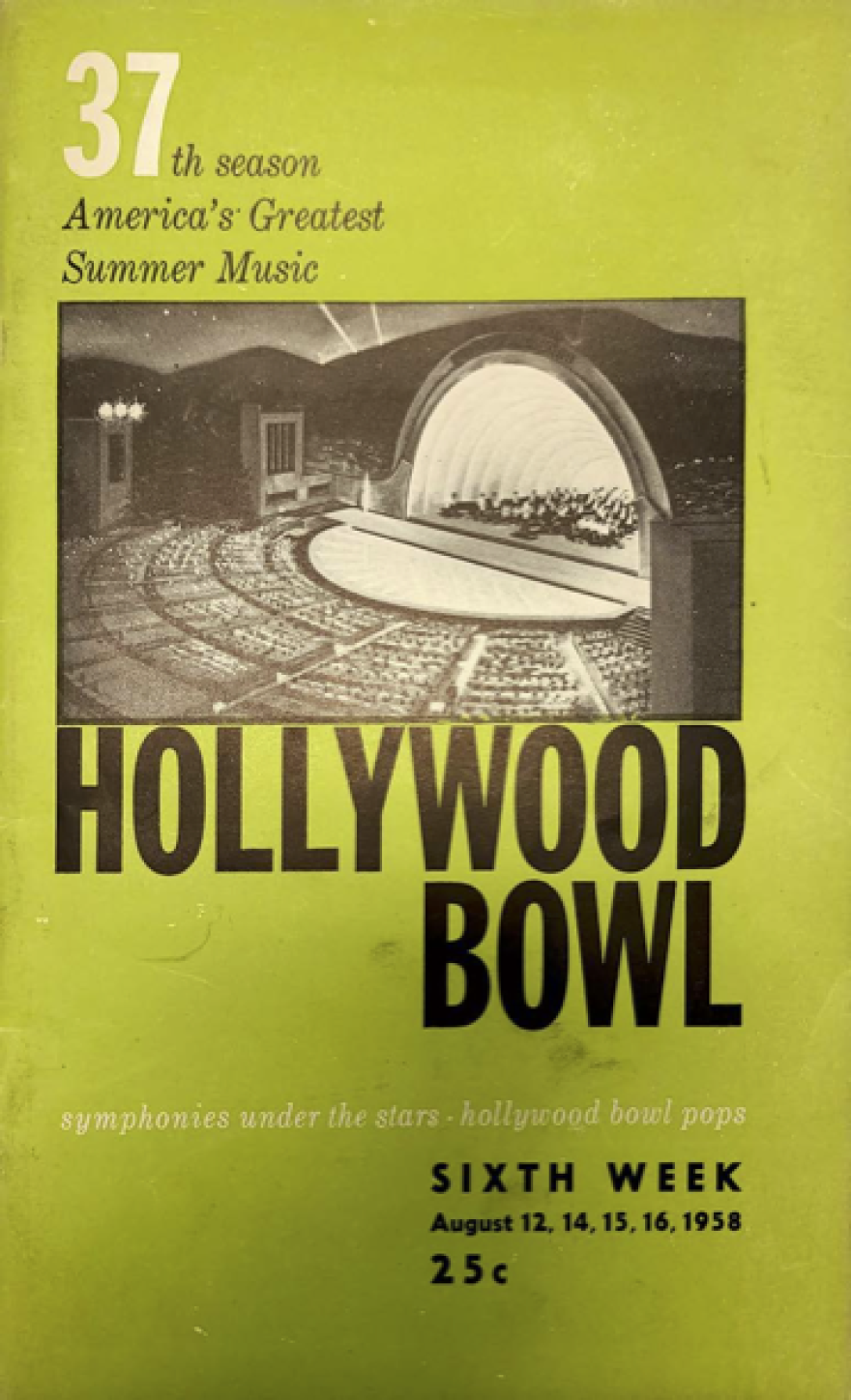 Hollywood Bowl program cover