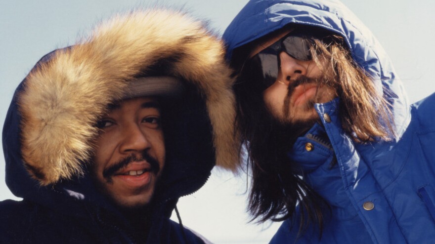 <p>Russell Simmons and Rick Rubin as new business partners, in a mid-'80s candid shot from <em>Def Jam Recordings: The First 25 Years of the Last Great Record Label</em>.</p>