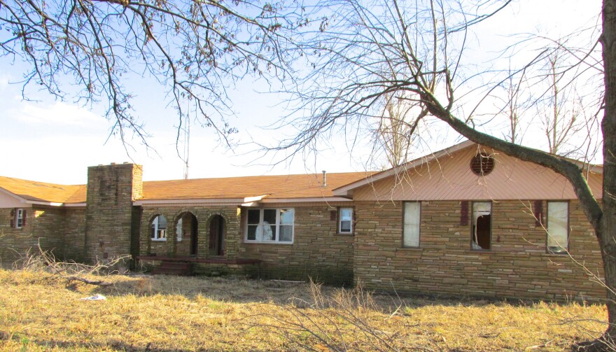 Aretha Robinson’s ruined home in Pinhook.