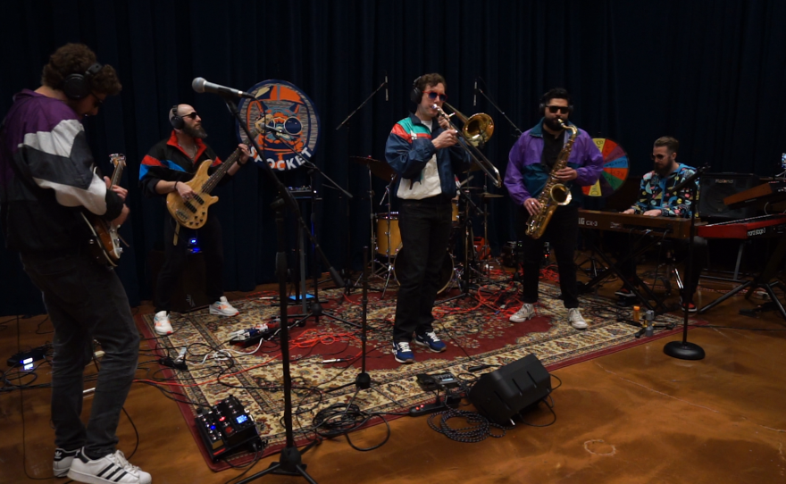 Spocket performing live in WNIJ's Studio A