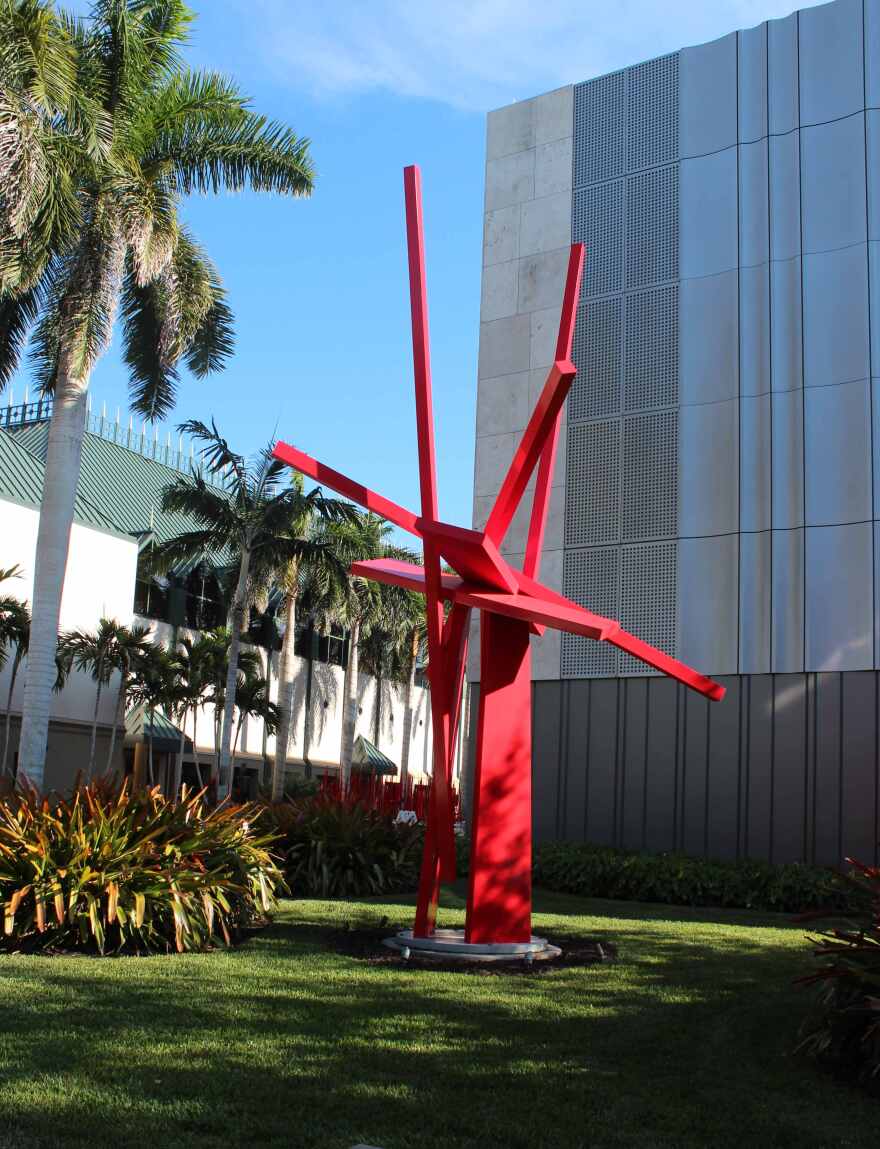 John Henry sculpture 'Tequila Sunrise' is part of The Baker Museum sculpture trail. 