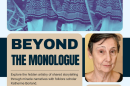 A poster for "Beyond the Monologue" with Katherine Borland.