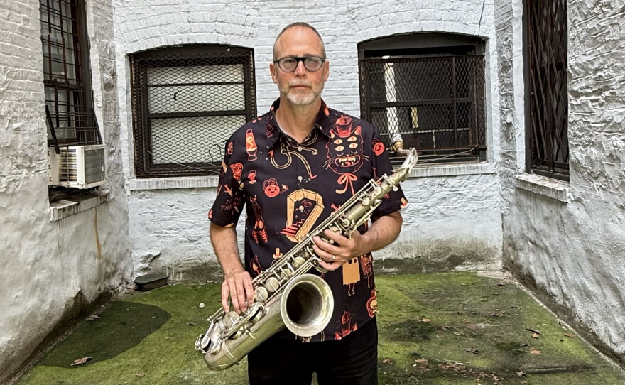 Saxophonist Michael Blake, who dug into his bag of treats for a new album, 'Halloween Tales.'