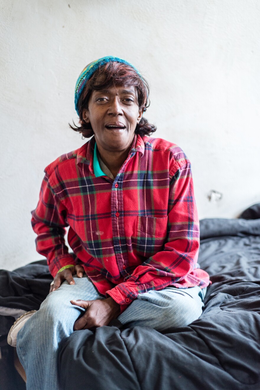 Loren Jones, 63, at her apartment in Berkeley, California on Dec. 17, 2015. Jones was homeless when she was diagnosed with HIV.