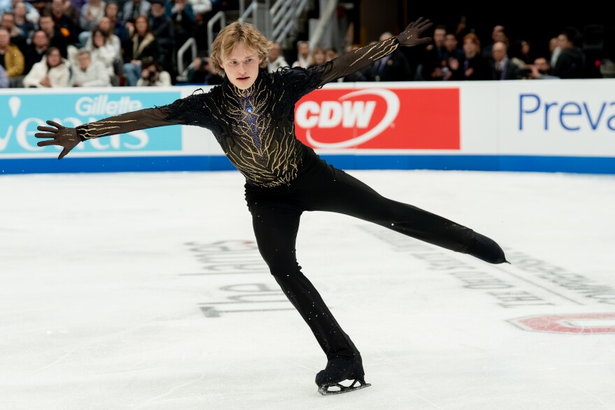 Ilia Malinin competes in the men’s free skate during the 2026 U.S. Figure Skating Championships at the Enterprise Center on Saturday, Jan. 10, 2026, in St. Louis’ Downtown West neighborhood.