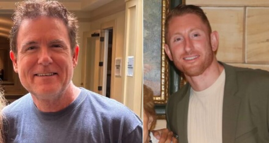 Missing in the Gulf, 57-year-old Randall Spivey, left, and 33-year-old Brandon Billmaier.