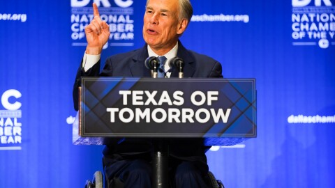 Governor Greg Abbott made a trip to the Hilton Anatole in Dallas where he gave a State of the State business address to business leaders in North Texas. The event was hosted by the Dallas Regional Chamber on Mar 8.