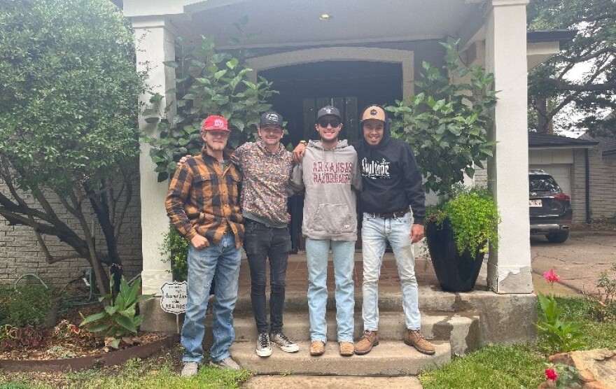 THE GANG'S ALL HERE! For this trip, Sterling & Caleb brought their buddies Cooper ("Merch Guy") & Chris (drummer).