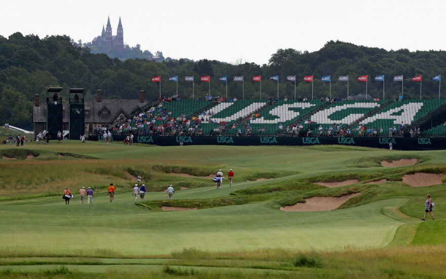 A general view of the course during a practice round prior to the 2017 U.S. Open at Erin Hills on June 14, 2017, in Hartford, Wisc. (Streeter Lecka/Getty Images)