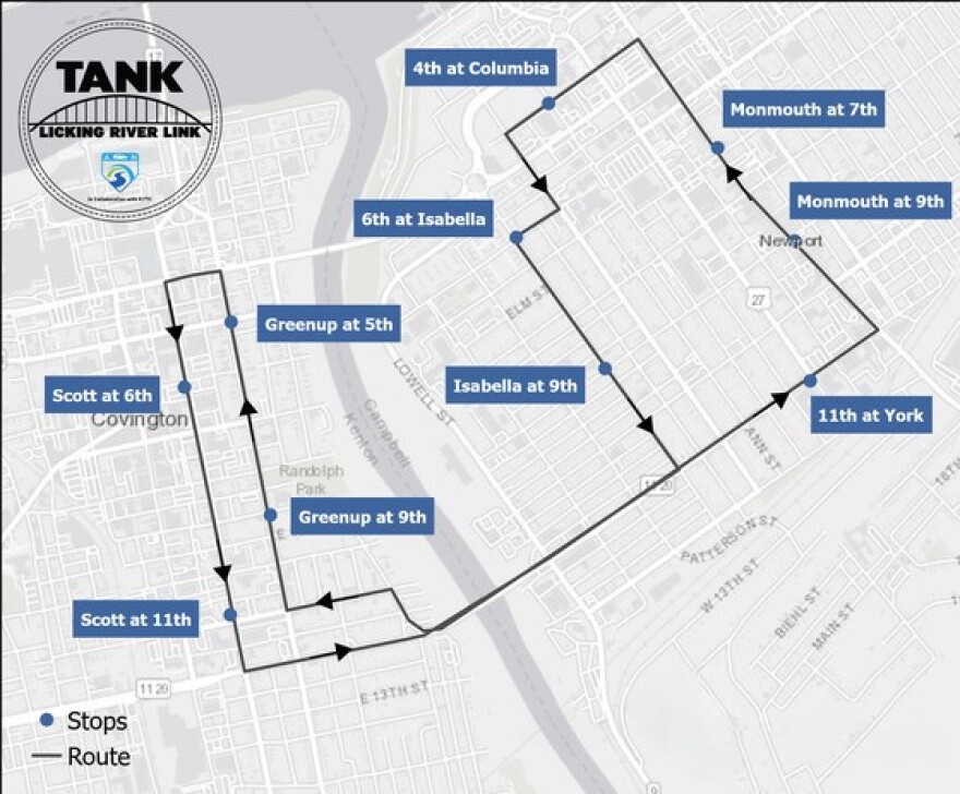 map of bus stops