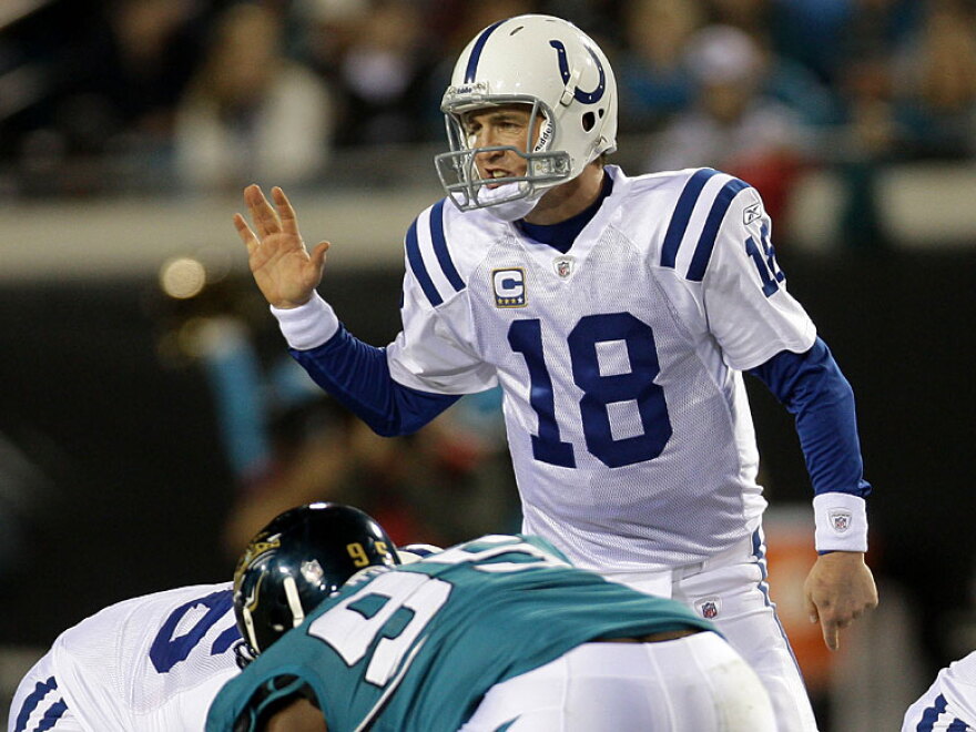 Indianapolis Colts quarterback Peyton Manning during an NFL game against the Jacksonville Jaguars on Dec. 17.
