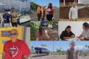 Hawaiʻi Public Radio spoke with these Maui residents about recovering and rebuilding one year after the deadly wildfires. Top row: Riley Coon and Keahi Ho, Alex Chapman, and Tom Liu. Bottom left and middle row: Liko Rogers, Kahokule’a Haiku, and Isabel Quezada. Bottom right: Keao Shaw.