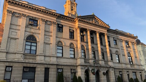 Elmira city hall clock tower restoration complete.