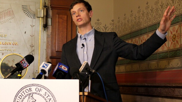 Iowa Auditor Rob Sand is shown in a summer 2021 photo by Iowa Public Radio.
