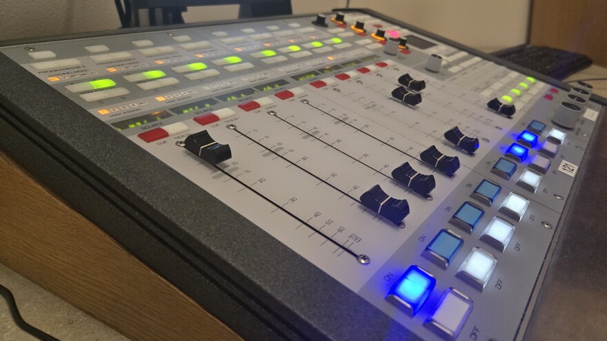 A radio mixing board