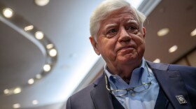 FILE: Congressman John Larson exits a press conference at the Legislative Office Building, March 6, 2026. Democratic U.S. representatives from Connecticut, including John Larson, Rosa DeLauro and Joe Courtney, all signed a letter to U.S. Department of Energy Secretary Chris Wright. In it, 46 members of Congress ask for a briefing to understand why the Trump administration has clawed back $715 million in federal funds since last fall. Larson said the $1 billion Puerto Rico-Energy Resilience Fund, established by Congress in 2023, was intended to bolster many homes and businesses with private rooftop solar projects.