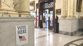 Early voting in New Bedford was taking place on the third floor of the main library, Oct. 23, 2024.