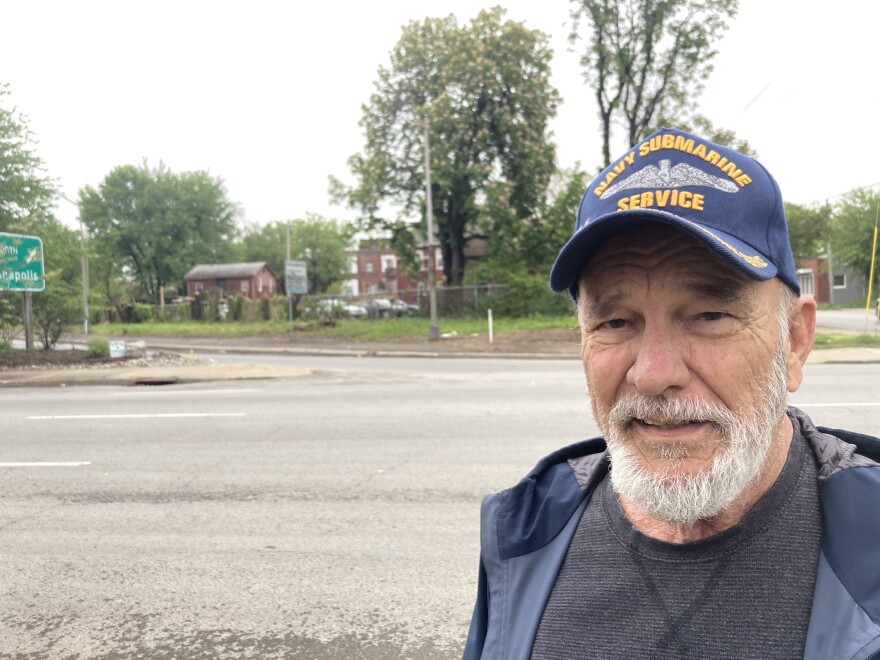 Old Louisville resident Jay Singleton says work crews cut down the trees that provided a sound and pollution barrier between his home and the I-65 on-ramp at St. Catherine Street. 