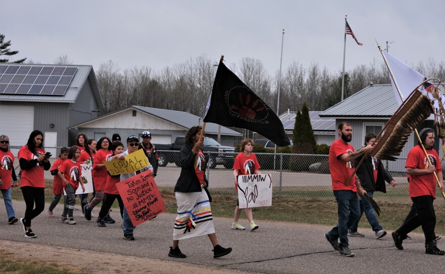 The Murdered and Missing Indigenous Women Walk hosted by the Sokaogon Chippewa Community in Mole Lake.