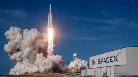 Falcon Heavy launches for the first time from Kennedy Space Center. 
