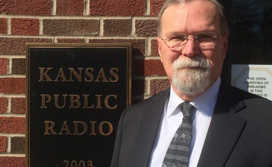 Kansas Supreme Court Chief Justice Lawton Nuss, outside the KPR studios in Lawrence. (Photo by J. Schafer) 