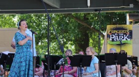 Megan Dooley singing with the Kalamazoo Concert Band on Jun 4, 2023
