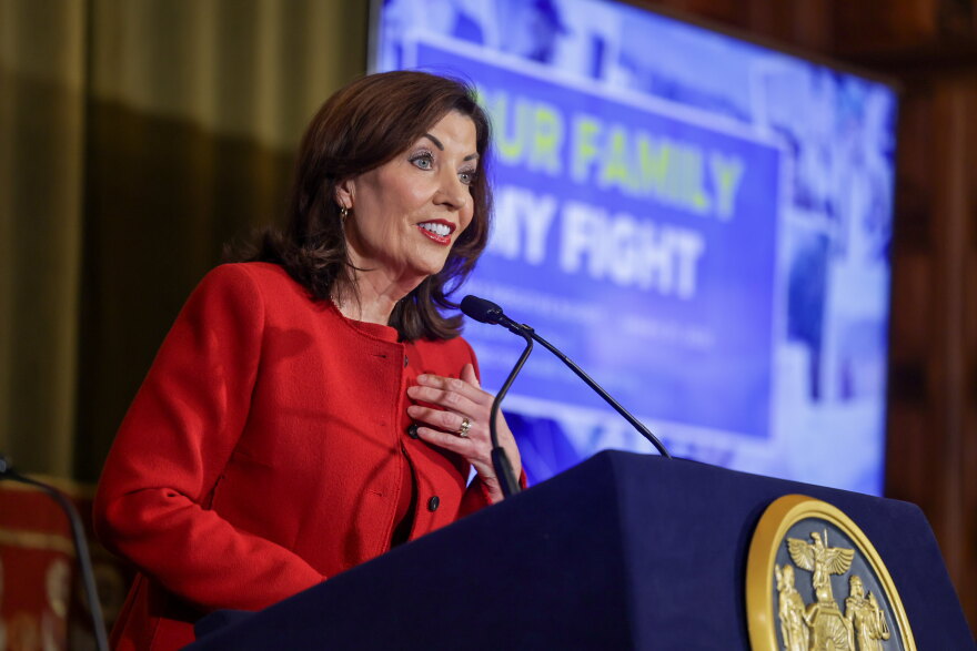 Gov. Hochul pitches school cell phone ban in 252 billion state budget