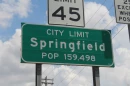 A Springfield city limit sign on the city's northwest side on July 30, 2025.