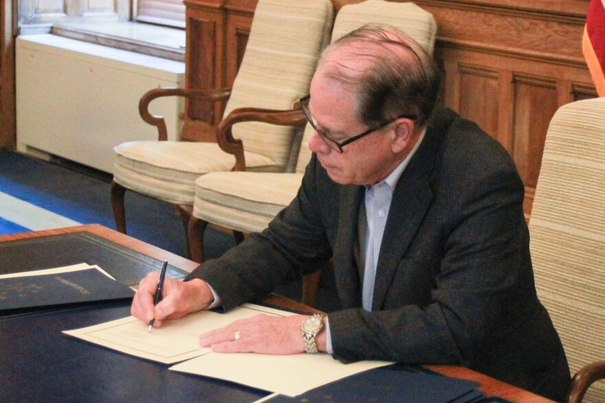 Gov. Mike Braun signed a series of executive orders aiming to remake the administrative side of state government.