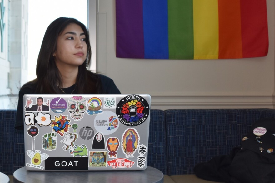 Ivy Tech Community College student Renee Contreras sits inside the school’s Center for Intercultural Excellence on Monday, March 20, 2023.