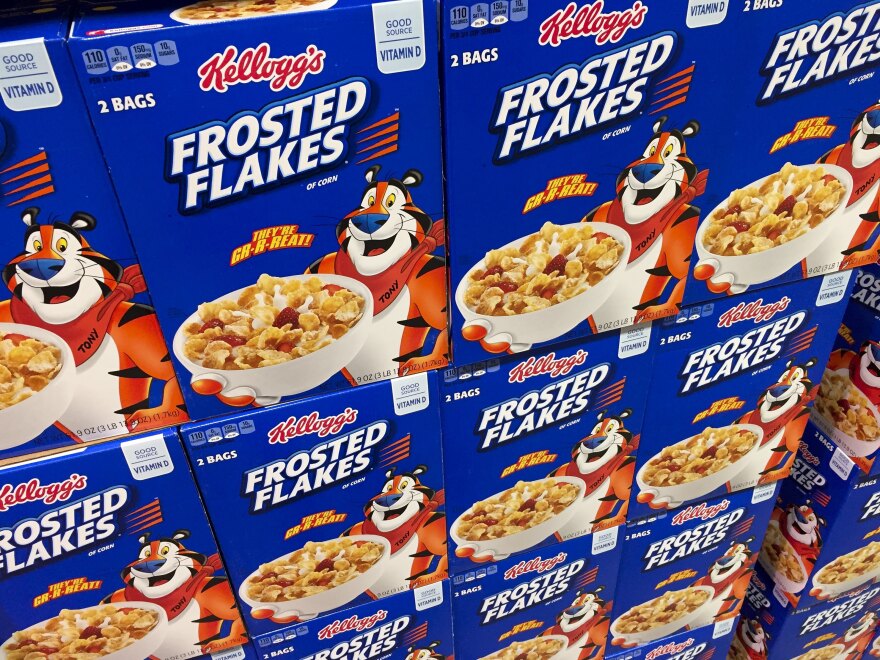 Boxes of Kellogg's Frosted Flakes cereal are seen at a store in Arlington, Va. Kellogg's is facing a boycott organized by Breitbart after the cereal giant decided to pull its advertising from the right-wing website.