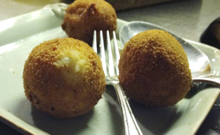 Enoteca Maria "nonna" Giovana Gambino's arancini, or fried rice balls.