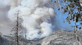 This photo provided by the National Parks Service shows the Dome Fire burning in Yosemite National Park on Tuesday, Sept. 15, 2026.