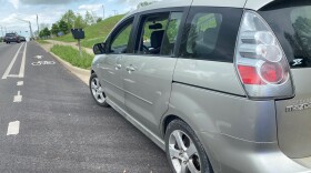 The vehicle was stopped around 1:45 p.m. April 30, briefly closing West Third Street by Culver’s.