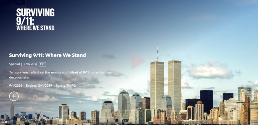 "Surviving 9/11: Where We Stand" is among the documentaries to be shown on WQPT this Sunday, Sept. 6.
