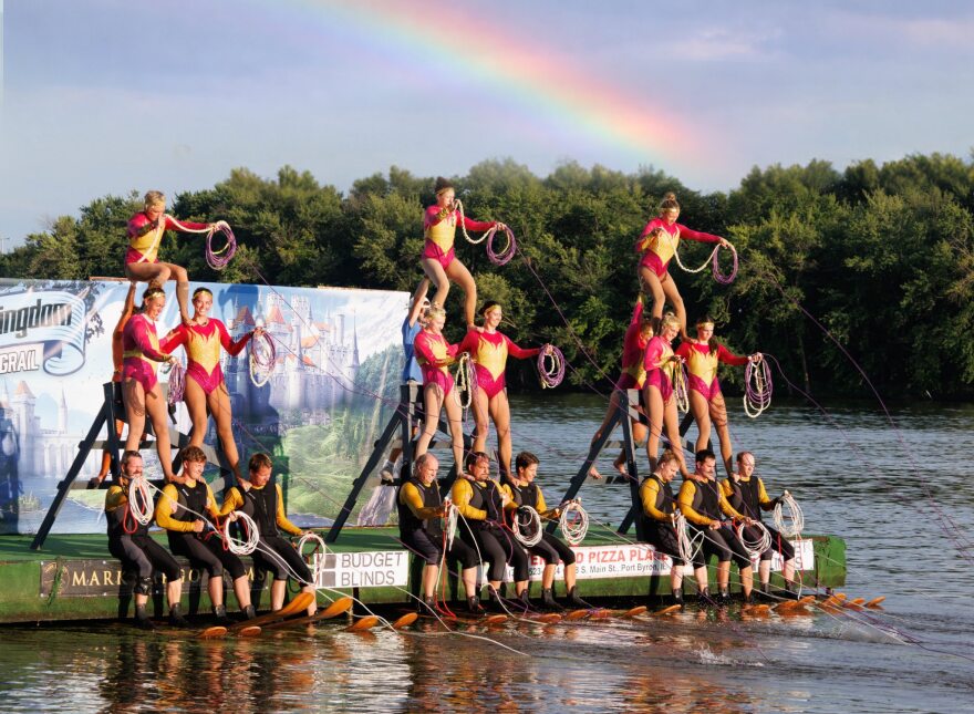 The Backwater Gamblers water-ski team offers free shows on the Rock River from Memorial Day weekend through Labor Day.